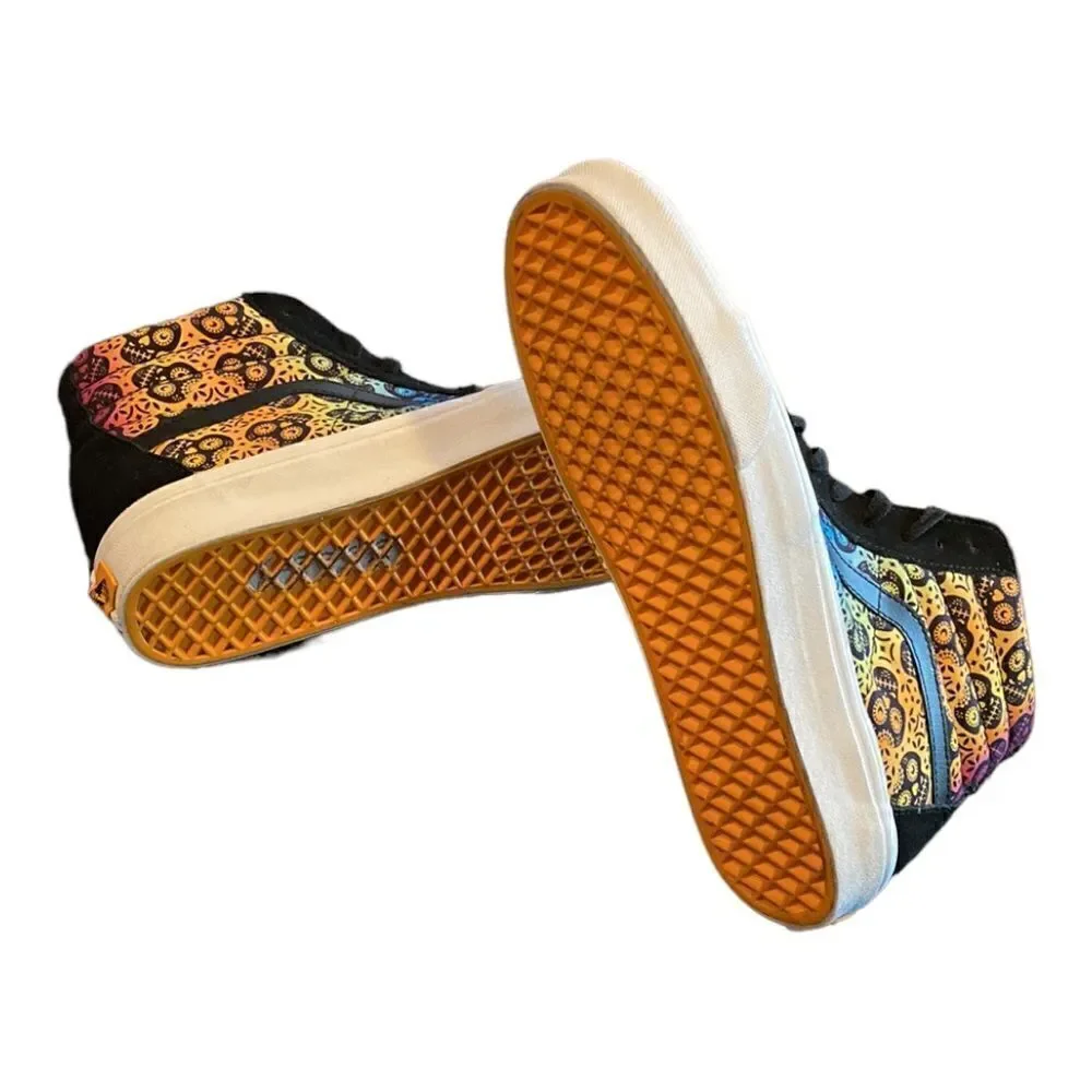 Vans SK8-Hi Dia De Los Muertos Day of Dead Sneakers Size Men’s 9.5 Women’s 11